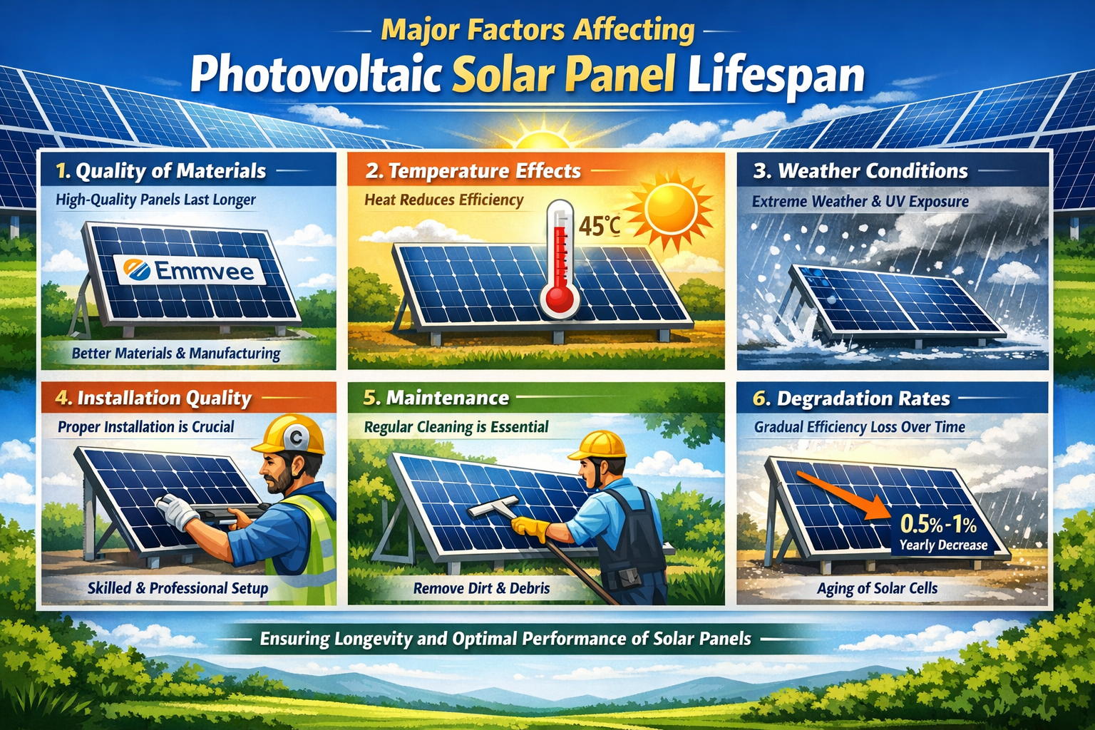 Major Factors Affecting Photovoltaic Solar Panel Lifespan
