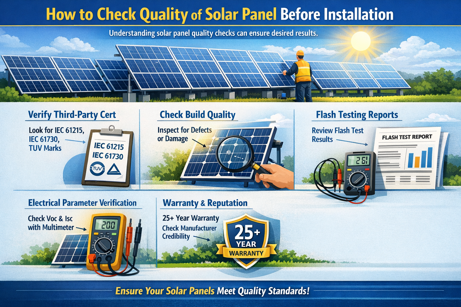 How to Check Quality of Solar Panel
