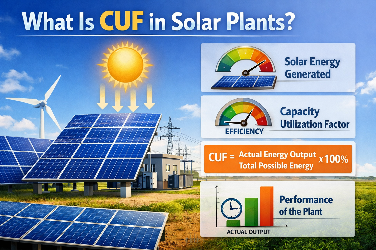 What is CUF in Solar Plant