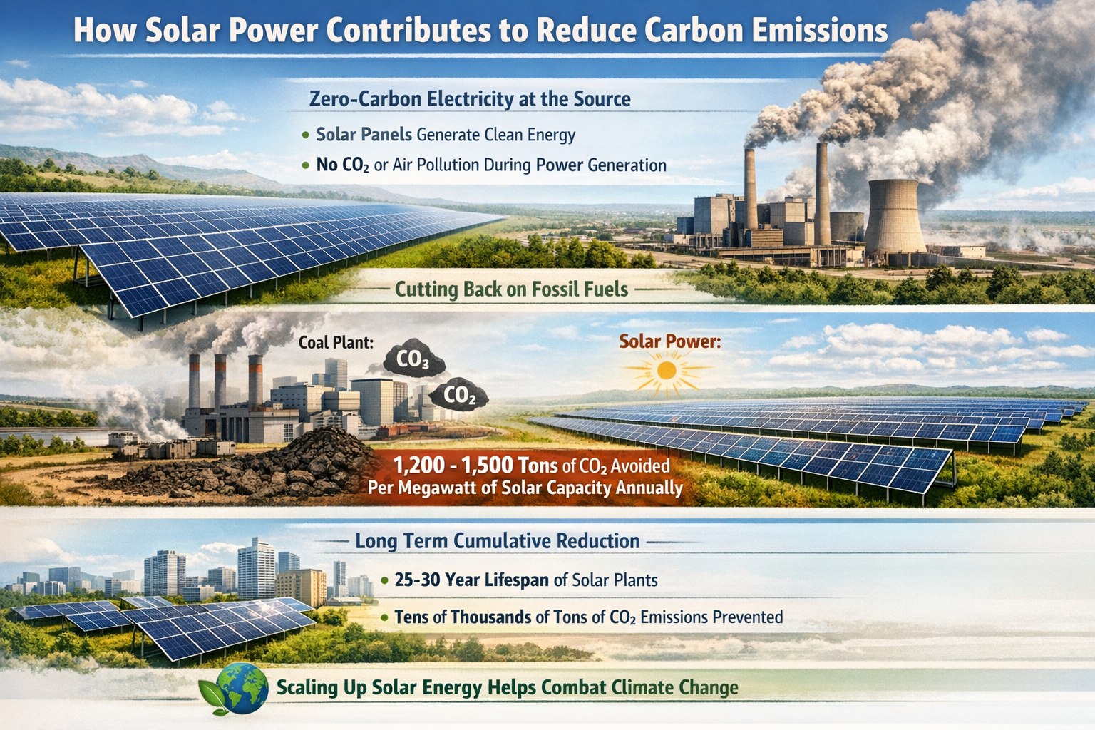 How Solar Power Contributes to Reduce Carbon Emissions