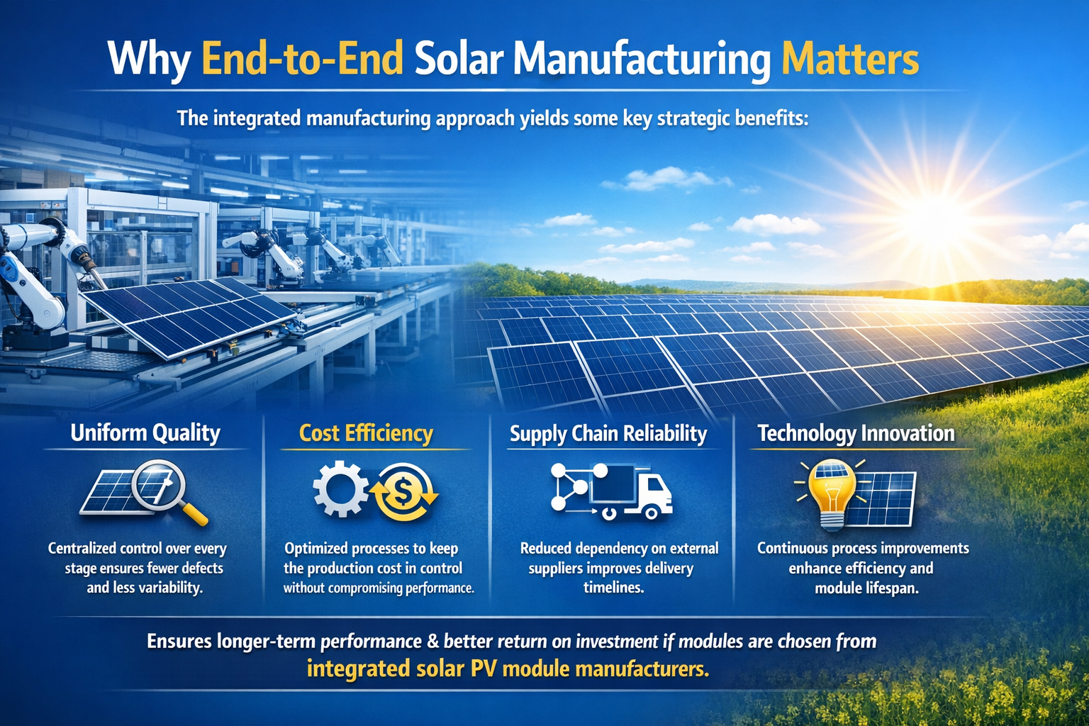 End-to-End Solar Manufacturing Matters